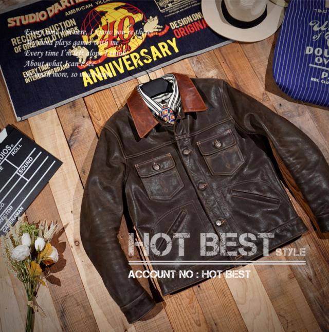 1.3mm カウハイド ファーストタイプ メンズ 革ジャン Gジャン ライダース レザージャケット ヴィンテージ加工 506 1st 牛革