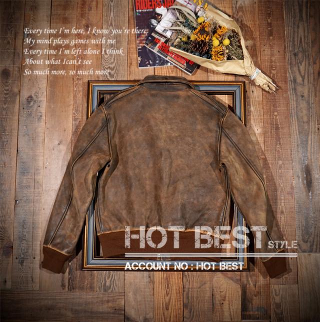 1.3mm カウハイド 復刻30年代 USAF TYPE A-2 フライトジャケット タイト ウォッシュ加工ヴィンテージ 染料仕上げ 牛革