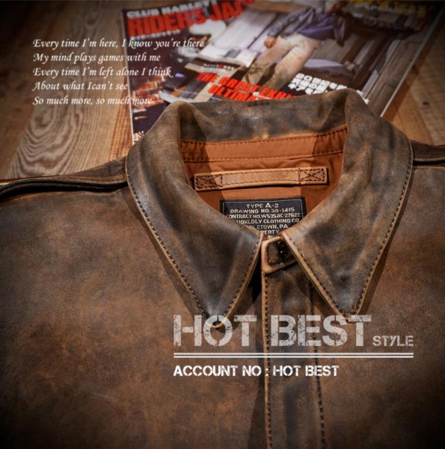 1.3mm カウハイド 復刻30年代 USAF TYPE A-2 フライトジャケット タイト ウォッシュ加工ヴィンテージ 染料仕上げ 牛革