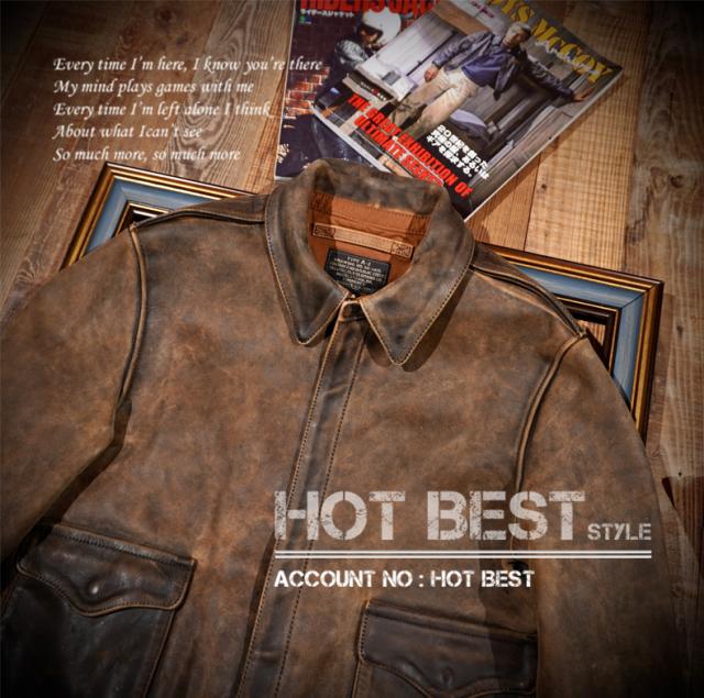 1.3mm カウハイド 復刻30年代 USAF TYPE A-2 フライトジャケット タイト ウォッシュ加工ヴィンテージ 染料仕上げ 牛革