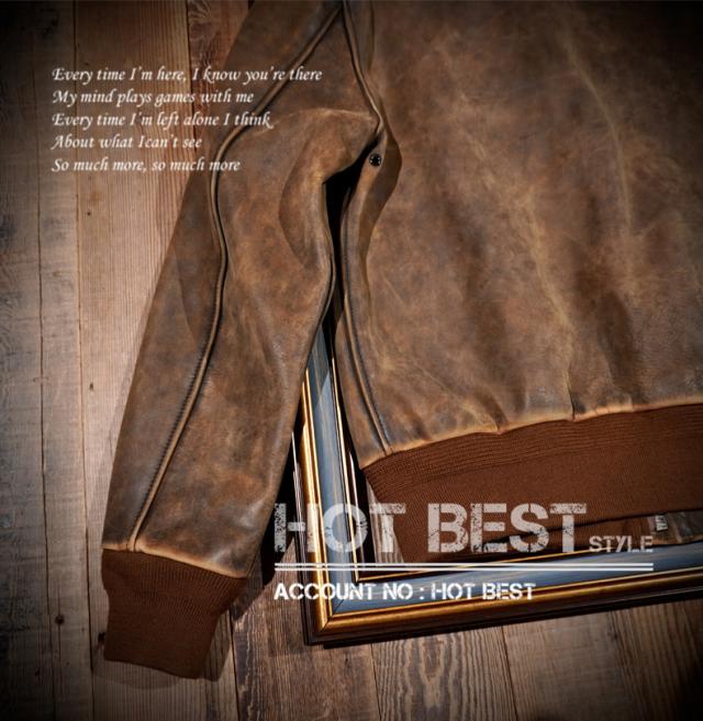 1.3mm カウハイド 復刻30年代 USAF TYPE A-2 フライトジャケット タイト ウォッシュ加工ヴィンテージ 染料仕上げ 牛革