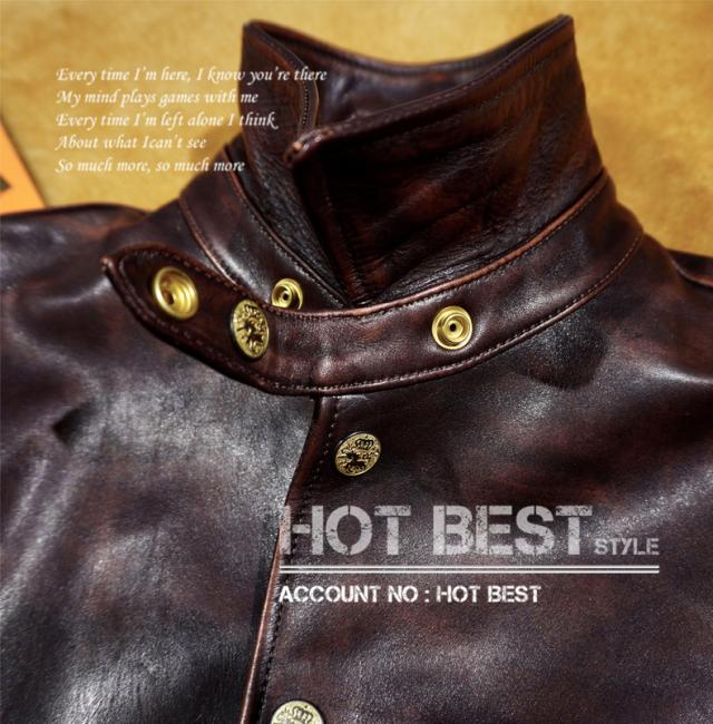 1.3mm 茶芯カウハイド 30年代 ワークコート レザージャケット メンズ 革ジャン カーコート ブレーキマン ベジタブルタンニンなめし 牛革