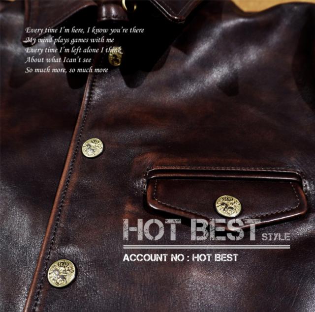 1.3mm 茶芯カウハイド 30年代 ワークコート レザージャケット メンズ 革ジャン カーコート ブレーキマン ベジタブルタンニンなめし 牛革