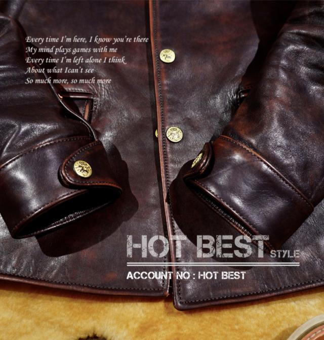 1.3mm 茶芯カウハイド 30年代 ワークコート レザージャケット メンズ 革ジャン カーコート ブレーキマン ベジタブルタンニンなめし 牛革