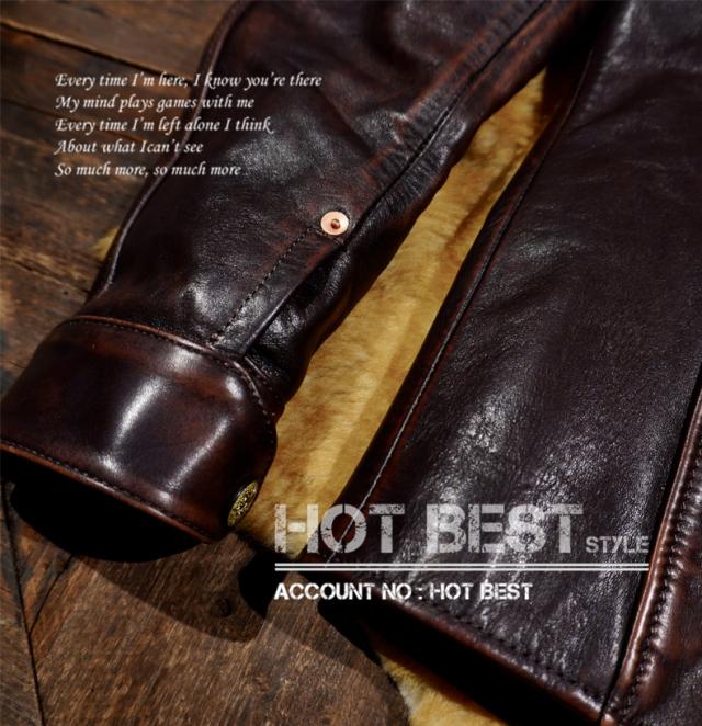 1.3mm 茶芯カウハイド 30年代 ワークコート レザージャケット メンズ 革ジャン カーコート ブレーキマン ベジタブルタンニンなめし 牛革