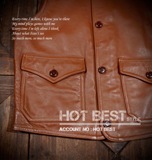 1.2mm カウハイド 本革 メンズ レザーベスト 本革ベスト 皮ベスト ジレ レザージャケット 牛革