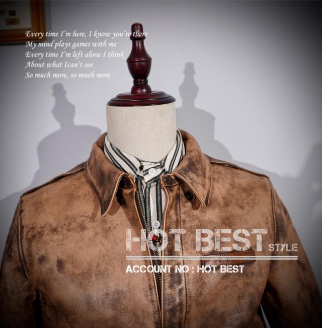 1.3mm カウハイド 復刻30年代 USAF TYPE A-2 フライトジャケット タイト ウォッシュ加工 ヴィンテージ 染料仕上げ 牛革