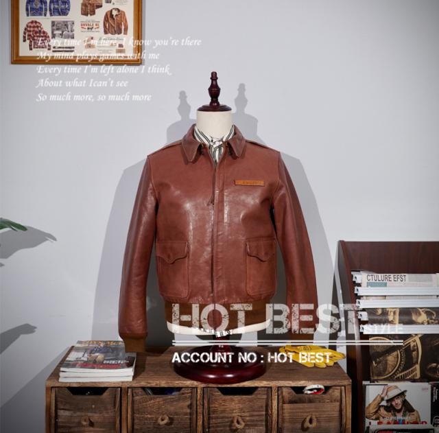 1.3mm カウハイド 復刻30年代 USAF TYPE A-2 フライトジャケット タイト ウォッシュ加工ヴィンテージ 染料仕上げ 牛革