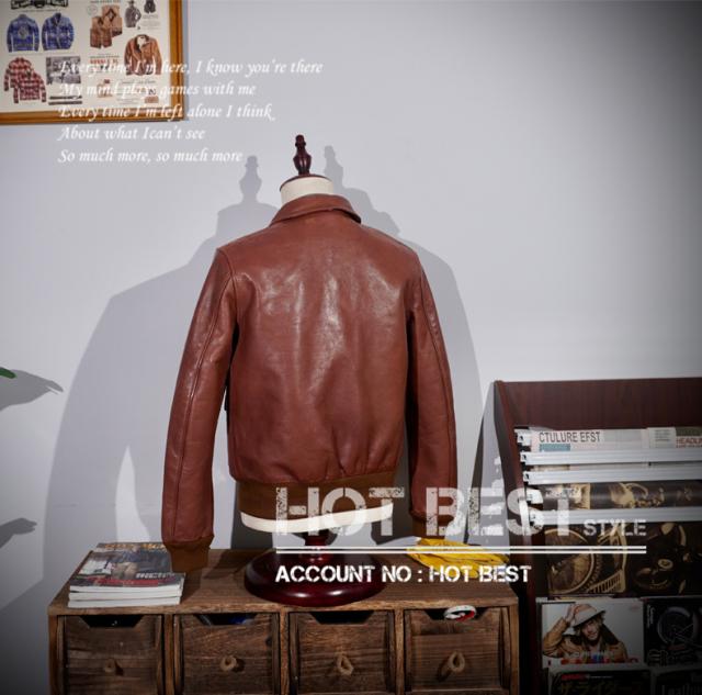 1.3mm カウハイド 復刻30年代 USAF TYPE A-2 フライトジャケット タイト ウォッシュ加工ヴィンテージ 染料仕上げ 牛革