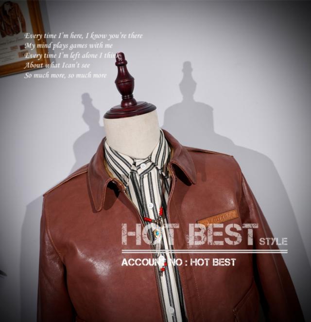 1.3mm カウハイド 復刻30年代 USAF TYPE A-2 フライトジャケット タイト ウォッシュ加工ヴィンテージ 染料仕上げ 牛革