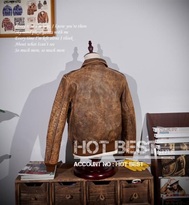 1.3mm カウハイド 復刻30年代 USAF TYPE A-2 フライトジャケット タイト ウォッシュ加工ヴィンテージ 染料仕上げ 牛革