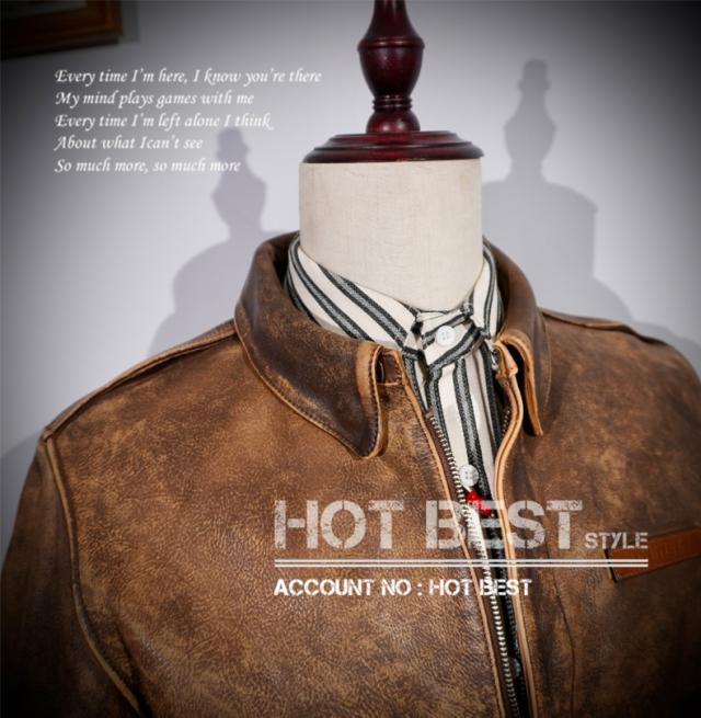 1.3mm カウハイド 復刻30年代 USAF TYPE A-2 フライトジャケット タイト ウォッシュ加工ヴィンテージ 染料仕上げ 牛革