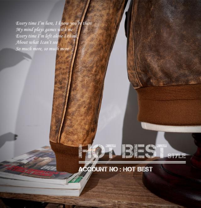 1.3mm カウハイド 復刻30年代 USAF TYPE A-2 フライトジャケット タイト ウォッシュ加工ヴィンテージ 染料仕上げ 牛革