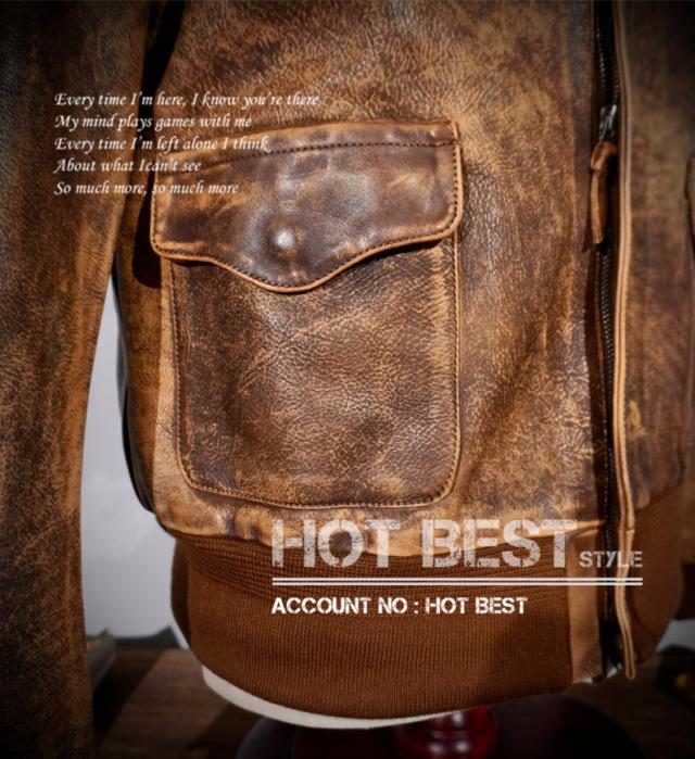 1.3mm カウハイド 復刻30年代 USAF TYPE A-2 フライトジャケット タイト ウォッシュ加工ヴィンテージ 染料仕上げ 牛革