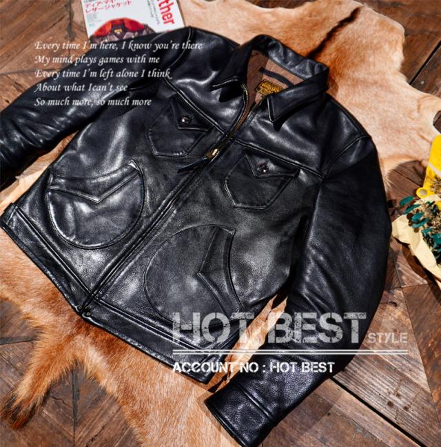 1.5mm カウハイド 復刻30年代スタイル ウォッシュ加工 ヴィンテージ メンズ 革ジャン シングルライダース レザージャケット トスカーナ植物鞣し革 牛革