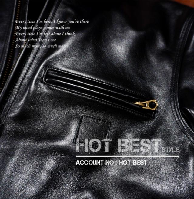 1.3mmカウハイド スタンダードスタイル シングルライダース レザー