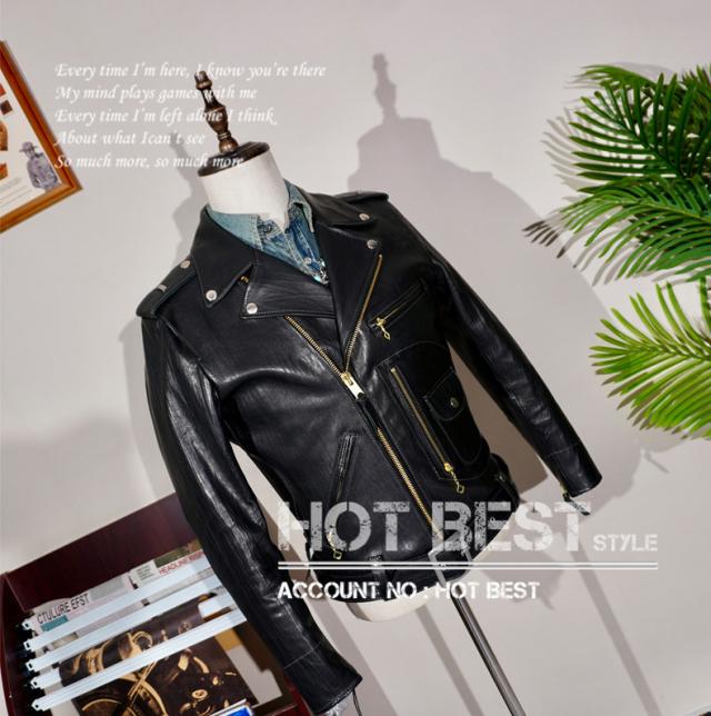 1.3mm 黒芯カウハイド 50年代 ダブルライダース レザージャケット Dポケット タンニンなめし ピグメント J-24タイプ 牛革