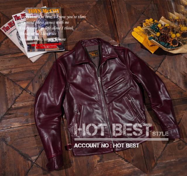 1.4mm ホースハイド 30年代スタイル シングルライダース レザージャケット トスカーナ植物鞣し革 馬革 Y142