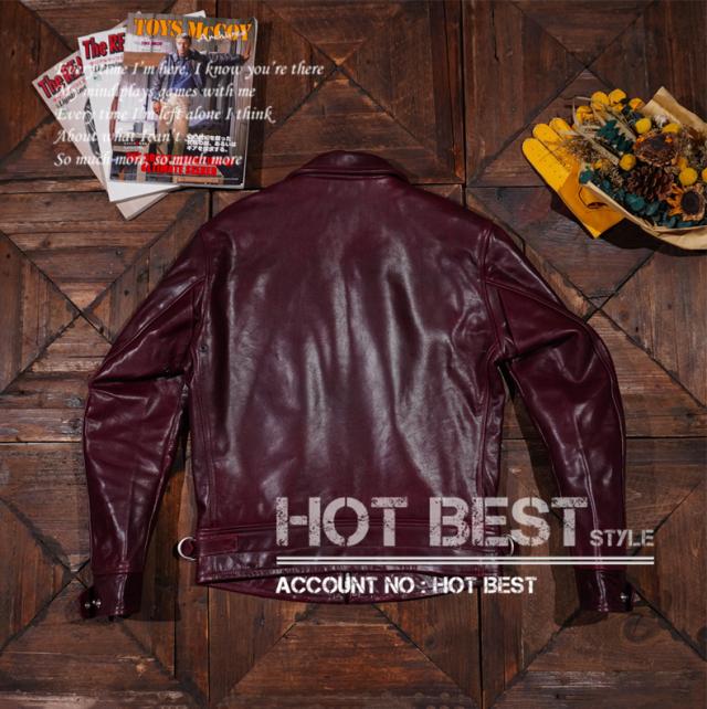 1.4mm ホースハイド 30年代スタイル シングルライダース レザージャケット トスカーナ植物鞣し革 馬革 Y142