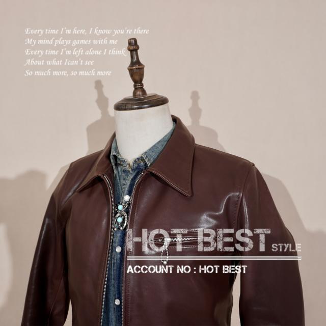 1.3mm ホースハイド 1930s トラッカースタイル シングルライダース メンズ 革ジャン レザージャケット 植物鞣し 馬革