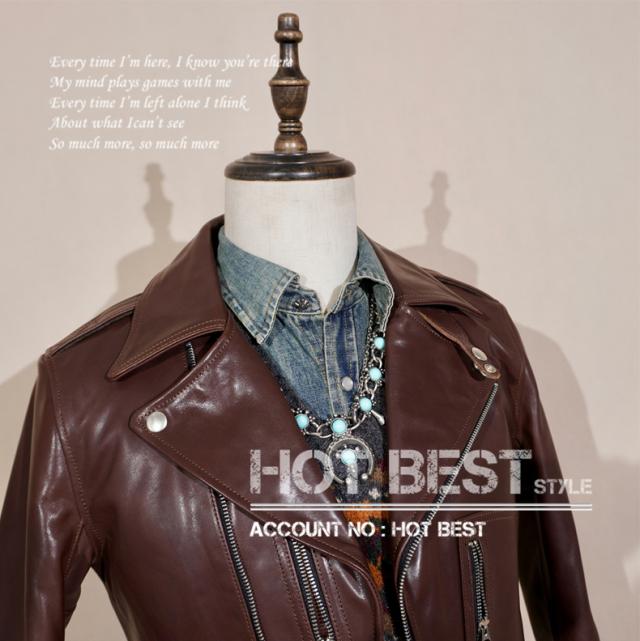 1.3mm 黒芯カウハイド UKスタイル ダブルライダース メンズ 革ジャン レザージャケット ロンジャン オイルレザー 牛革