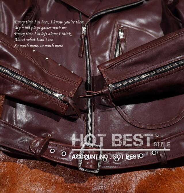 1.3mm 黒芯カウハイド UKスタイル ダブルライダース メンズ 革ジャン レザージャケット ロンジャン オイルレザー 牛革