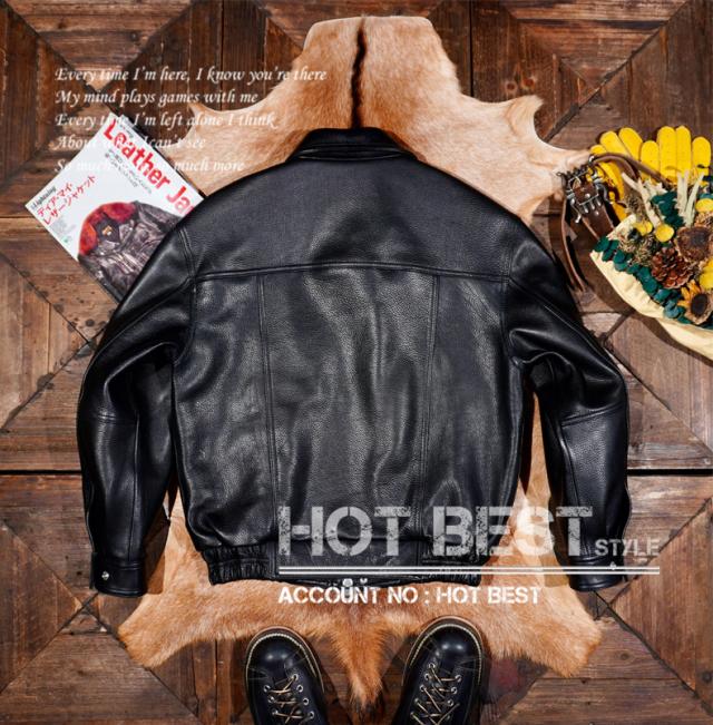 最高峰 1.5mm カウハイド 襟付き スポーツジャケット メンズ 革ジャン ボマーボンバー ライダース イタリアンレザー 牛革