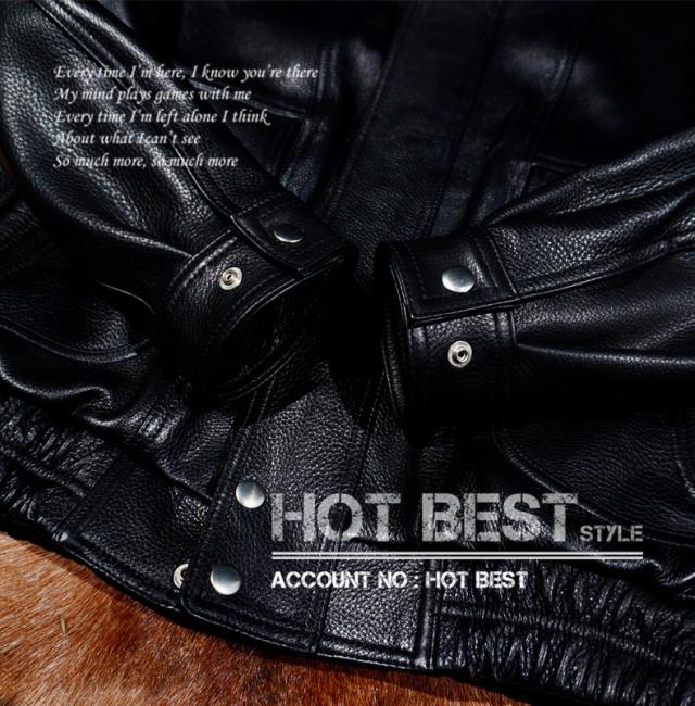 最高峰 1.5mm カウハイド 襟付き スポーツジャケット メンズ 革ジャン ボマーボンバー ライダース イタリアンレザー 牛革