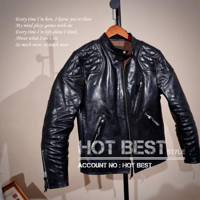 最高峰 1.5mm ホースハイド 50年代 パテッド シングルライダース レザージャケット PADDED タンニンなめし 馬革