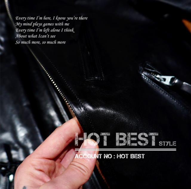 最高峰 1.5mm ホースハイド 50年代 パテッド シングルライダース レザージャケット PADDED タンニンなめし 馬革