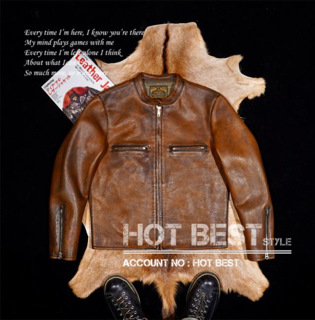 1.4mmカウハイド 60's カフェレーサー シングルライダース メンズ 革