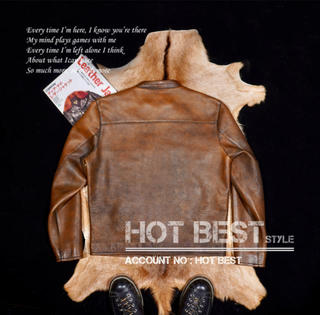 1.3mm カウハイド 60年代 カフェレーサー シングルライダース ウォッシュ加工 ヴィンテージ レザージャケット 植物鞣し 牛革