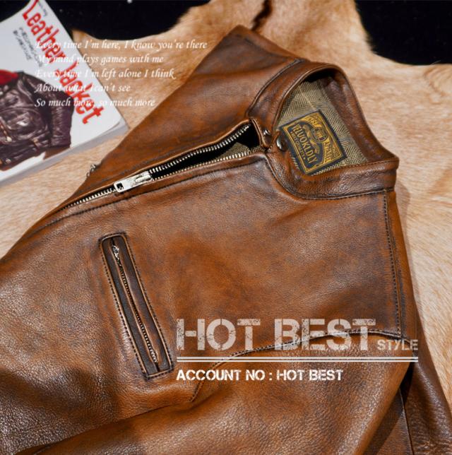 1.3mm カウハイド 60年代 カフェレーサー シングルライダース ウォッシュ加工 ヴィンテージ レザージャケット 植物鞣し 牛革