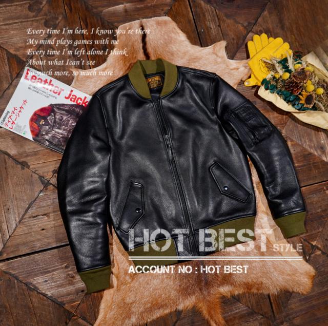 1.2mm カウハイド USAF TYPE MA-1 フライトジャケット ボマーボンバー タンニンなめし 牛革