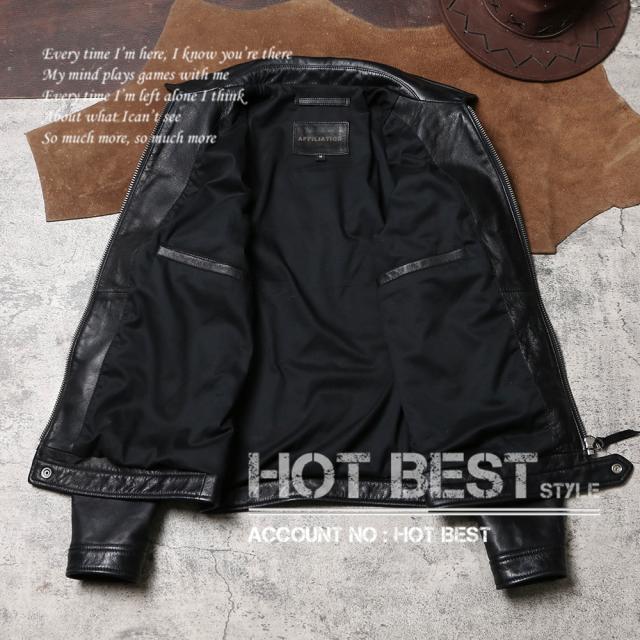 1.0mm ゴートスキン 襟付き スポーツジャケット メンズ 革ジャン ボマーボンバー ライダース イタリアンレザー 山羊革