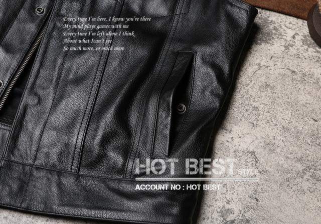 1.0mm カウハイド 本革 メンズ レザーベスト 本革ベスト 皮ベスト ジレ レザージャケット 牛革