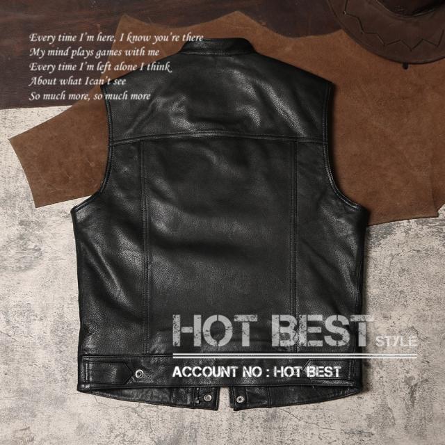 1.0mm ゴートスキン 本革 メンズ レザーベスト 本革ベスト 皮ベスト ジレ レザージャケット 山羊革