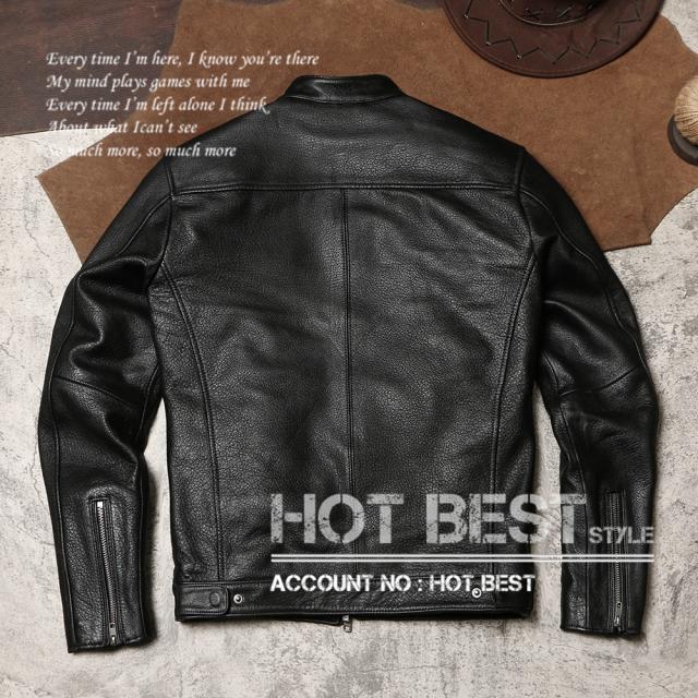 1.0mm ゴートスキン 復刻30年代スタイル メンズ 革ジャン シングルライダース レザージャケット 山羊革