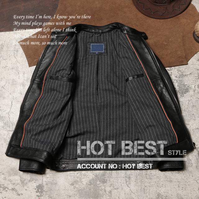 1.0mm ゴートスキン 復刻30年代スタイル メンズ 革ジャン シングルライダース レザージャケット 山羊革