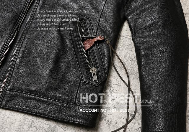 1.0mm ゴートスキン 復刻30年代スタイル メンズ 革ジャン シングルライダース レザージャケット 山羊革