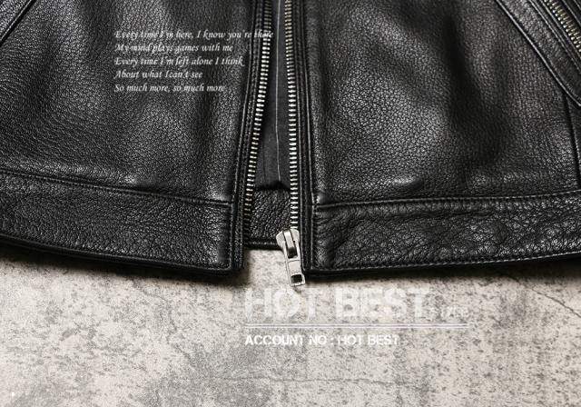 1.0mm ゴートスキン 復刻30年代スタイル メンズ 革ジャン シングルライダース レザージャケット 山羊革