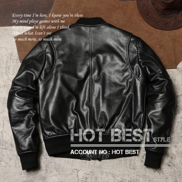 1.0mm ゴートスキン メンズ USAAF TYPE MA-1 フライトジャケット 革ジャン ボマーボンバー レザー 山羊革