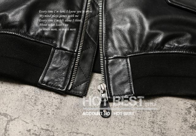 1.0mm ゴートスキン メンズ USAAF TYPE MA-1 フライトジャケット 革ジャン ボマーボンバー レザー 山羊革