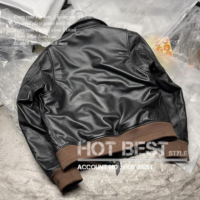 1.0mm カウハイド CWU 45P ミリタリー US フライトジャケット メンズ 革ジャンMA-1 軽量 イタリアンレザー 牛革