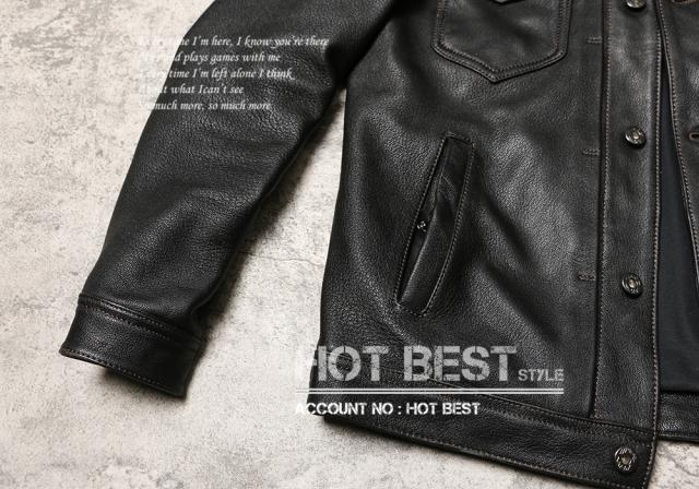 1.0mm ゴートスキン サードタイプ Gジャン ライダース メンズ 革ジャン レザージャケット  557 3rd Type 山羊革