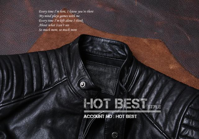 1.0mm ゴートスキン 復刻30年代スタイル パテッド メンズ 革ジャン シングルライダース レザージャケット 植物鞣し 山羊革