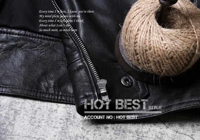 1.0mm ゴートスキン 復刻30年代スタイル パテッド メンズ 革ジャン シングルライダース レザージャケット 植物鞣し 山羊革