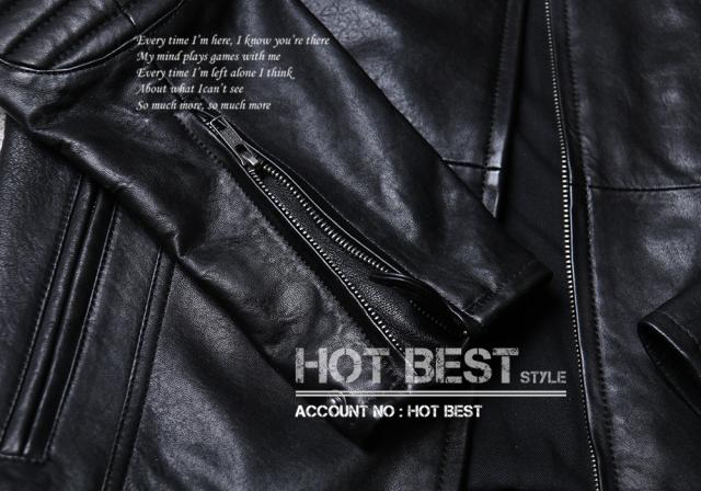 1.0mm ゴートスキン 復刻30年代スタイル パテッド メンズ 革ジャン シングルライダース レザージャケット 植物鞣し 山羊革