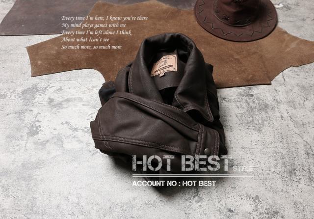 1.0mm カウハイド 復刻30年代スタイル レトロ シングルライダース ゆったりめ メンズ 革ジャン レザージャケット 染料仕上げ 牛革