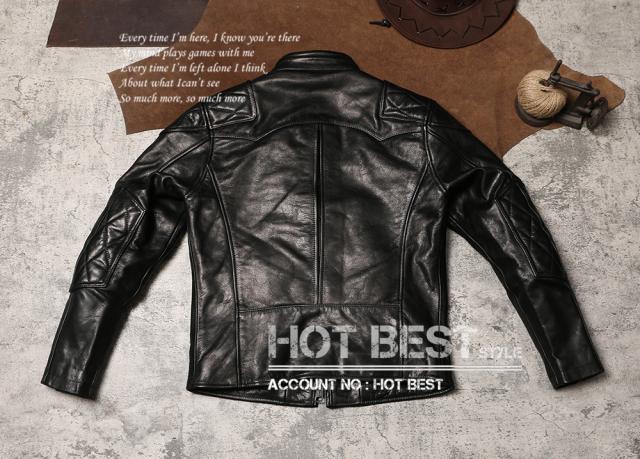 1.2mm カウハイド 50年代パテッド シングルライダース メンズ 革ジャン レザージャケット PADDED タンニンなめし 牛革